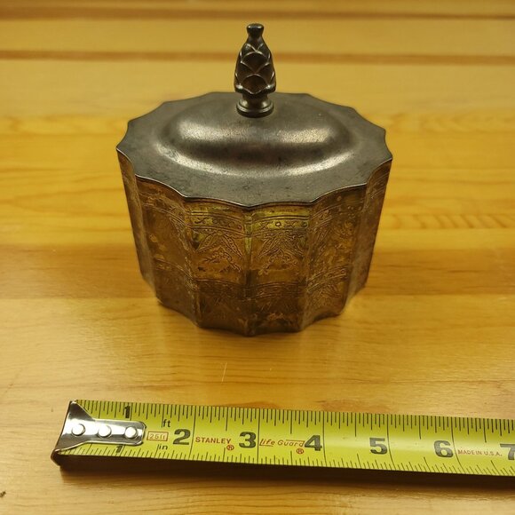 Vintage Godinger Sliver Plate Velvet Lined Trinket Box Jewelry‎ Caddy / Lid 1991 - Picture 11 of 13